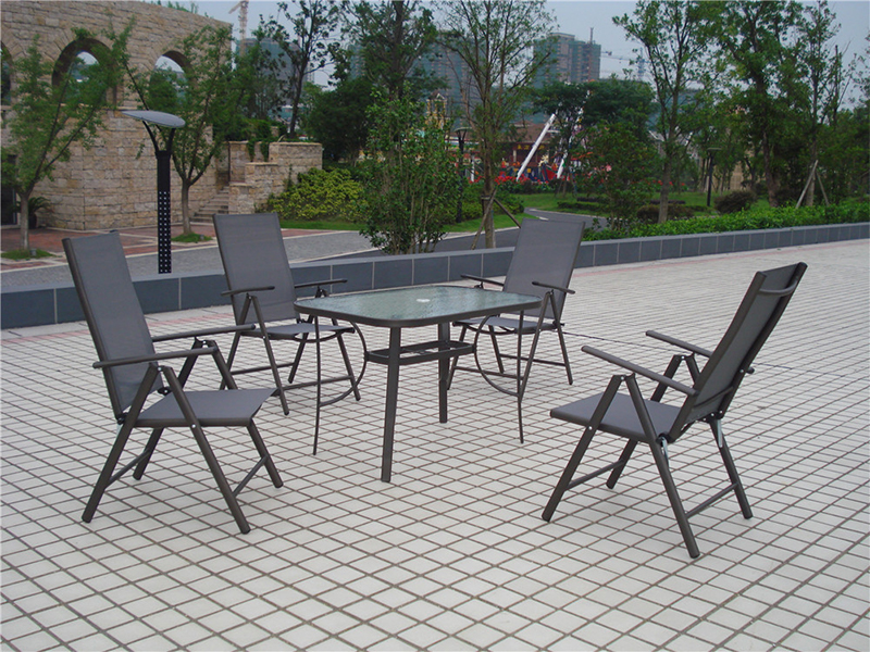 Mobilier de grădină Set de scaune pliabilă din aluminiu YQ-041A