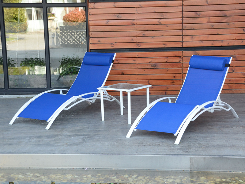 Soarele de relaxare în aer liber, mobilier exterior, scaun de șezlong din aluminiu YQ-TB-426A