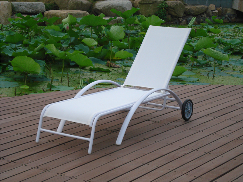 Lounge în aer liber cu roți, din țesătură din plasă YQ-TB-436
