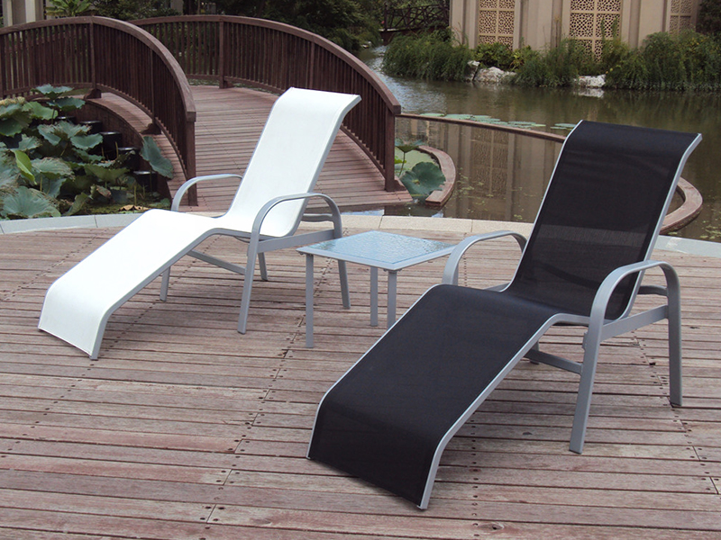 Lounge textil sintetic în aer liber, pat de zi, sumbru YQ-TB-439