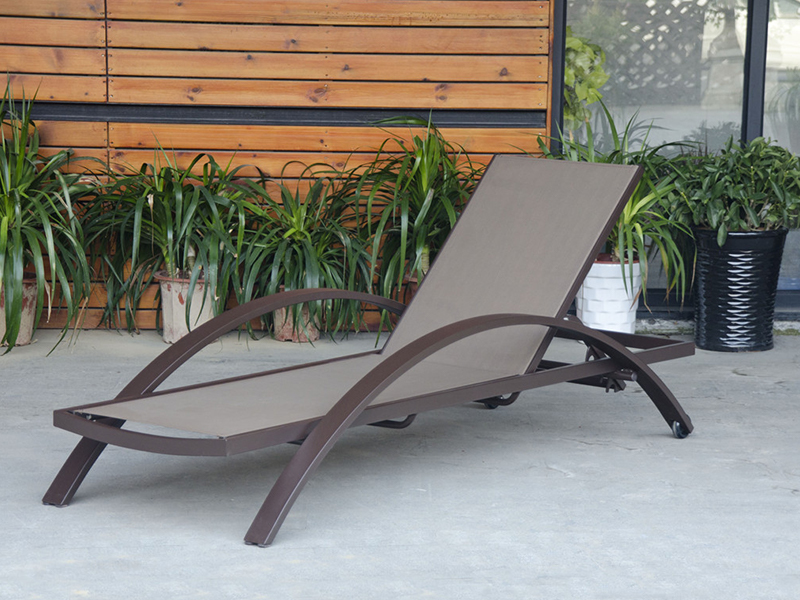 Lounge cu cadru din aluminiu, salon de piscină la hotel, pat de zi în aer liber YQ-TB-442B