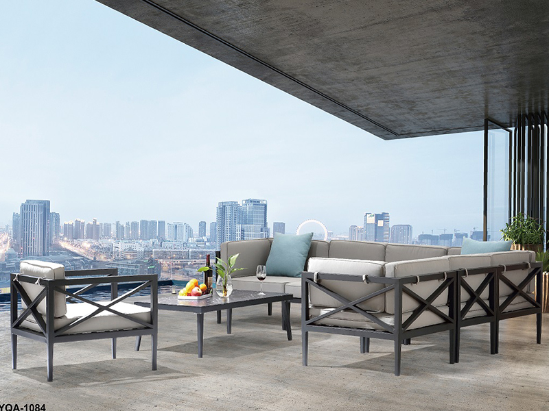 mobilier secțional din aluminiu; Vila, hotel, apartament în aer liber YQA-1084