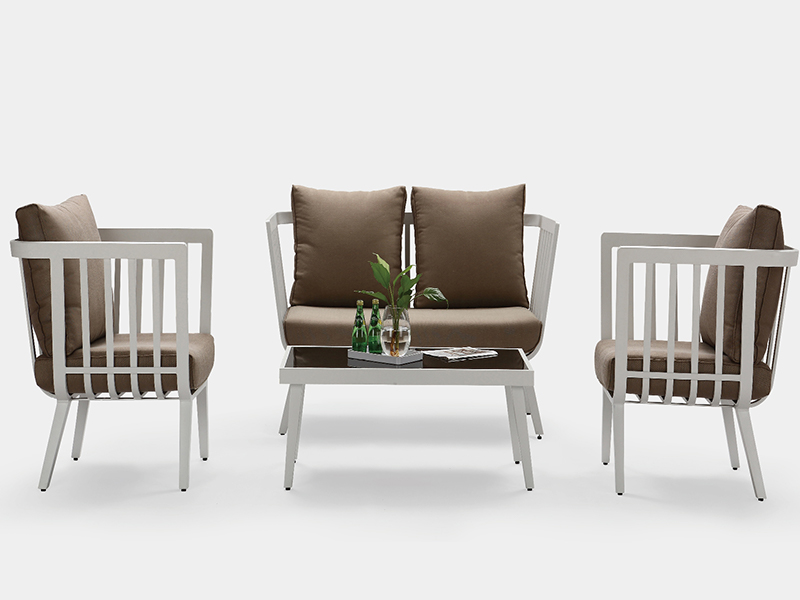scaun din aluminiu în aer liber set de mobilier de grădină în aer liber mobilier modern aluminiu YQA-1095