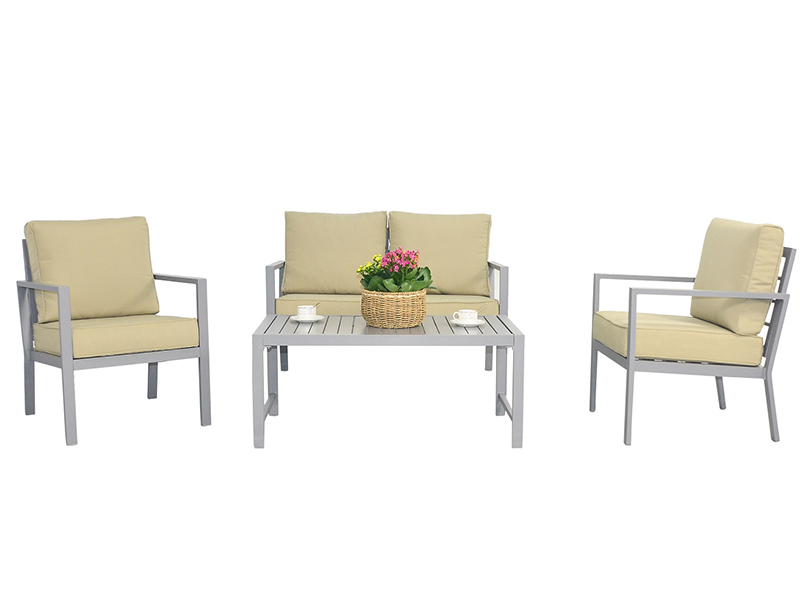 doborâți canapea din aluminiu, mobilier de exterior KD, mobilier de grădină
