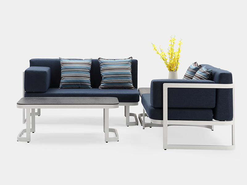 Mobilier de grădină din aluminiu, set de canapea 3PC, mobilier de dimensiuni europene în aer liber YQA-909