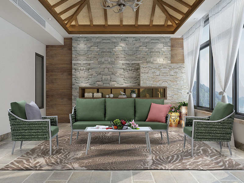 Canapea de țesătură de grădină în aer liber mobilier de living YQC-2735