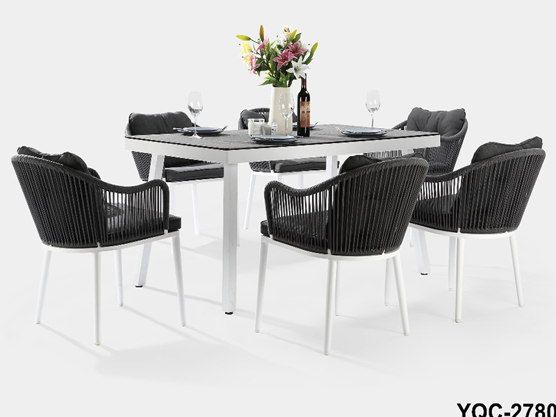mobilier exterior set de masă set de frânghii mobilier de grădină masă și scaune în aer liber YQC-2780
