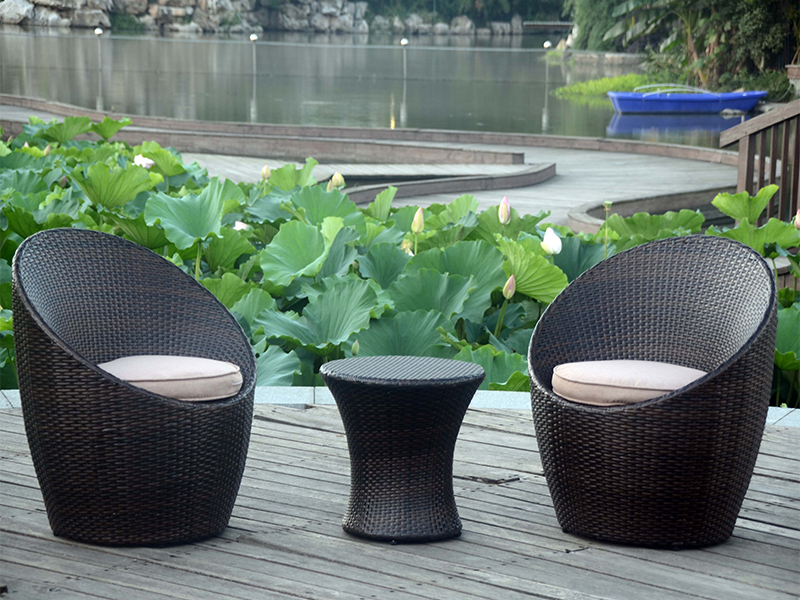 3pcs canapea balcon, articol de terasă Rattan set YQR-091