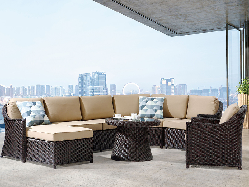 Rattan SOFA CAPA ALUMINUM FURNIE DE ALIMINĂ YQR-1603